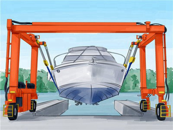 江蘇鎮江游艇輪胎吊公司游艇輪胎吊具有全回轉作業特點    